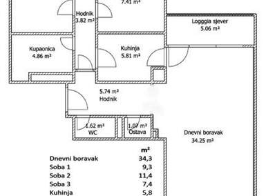 Trosoban stan, Split, prodaja, 475000 €, 95 m2
