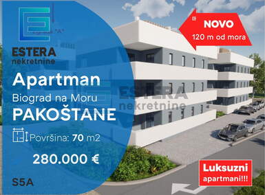 Trosoban stan, Pakoštane, prodaja, 280000 €, 69 m2