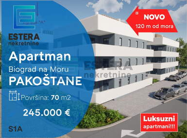 Trosoban stan, Pakoštane, prodaja, 245000 €, 69 m2