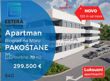 Trosoban stan, Pakoštane, prodaja, 300000 €, 69 m2
