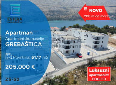 Trosoban stan, Šibenik, prodaja, 205000 €, 61 m2