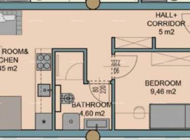 Jednosoban stan, Pula, prodaja, 154000 €, 38 m2