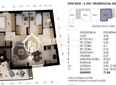 Cetvorosoban stan, Zagreb, Črnomerec, prodaja, 337695 €, 71 m2