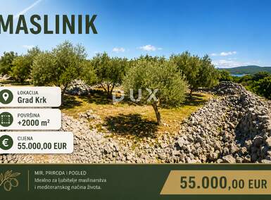 Zemljiste, Krk, prodaja, 55000 €, 2087 m2