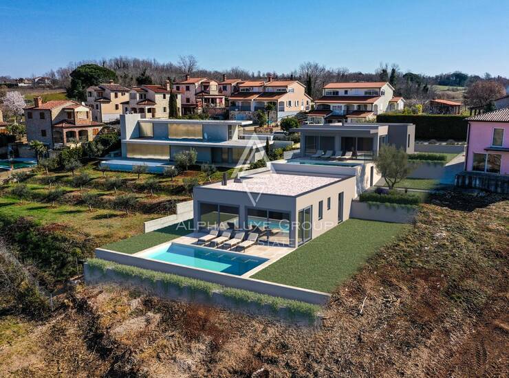 Istra, Kaštelir: Ekskluzivan projekt vila s pogledom
