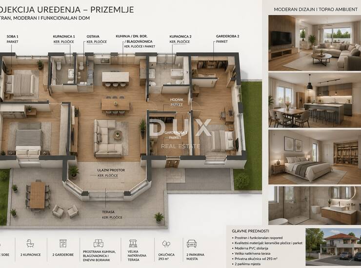VELIKA GORICA, MALA BUNA - Prostran 4-soban stan s 293 m² okućnice, natkriven