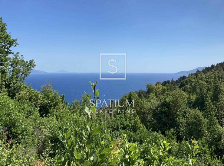 LABIN, OKOLICA, ZEMLJIŠTE S GRAĐEVINSKOM DOZVOLOM I PANORAMSKOM POGLEDOM — fotografija 3