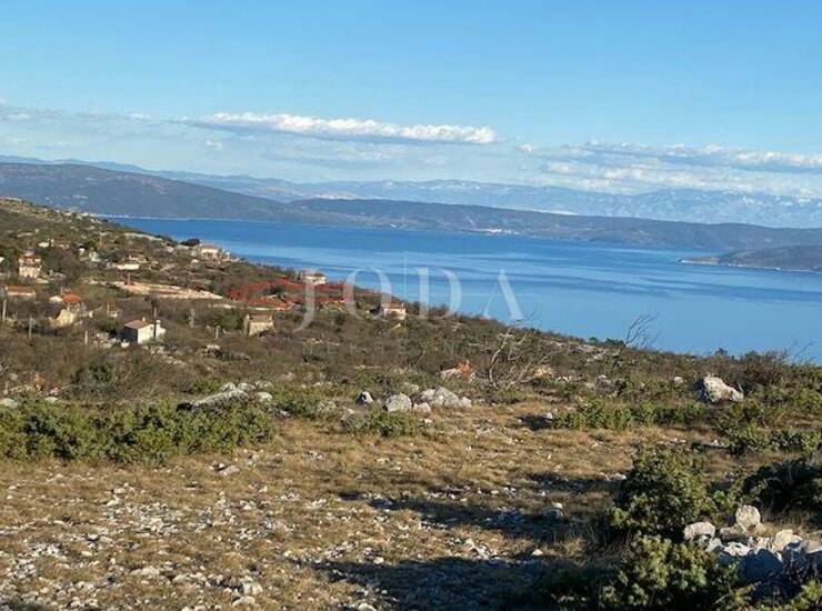 Labin, okolica, zemljište sa građevinskom dozvolom i pogledom na more — fotografija 3