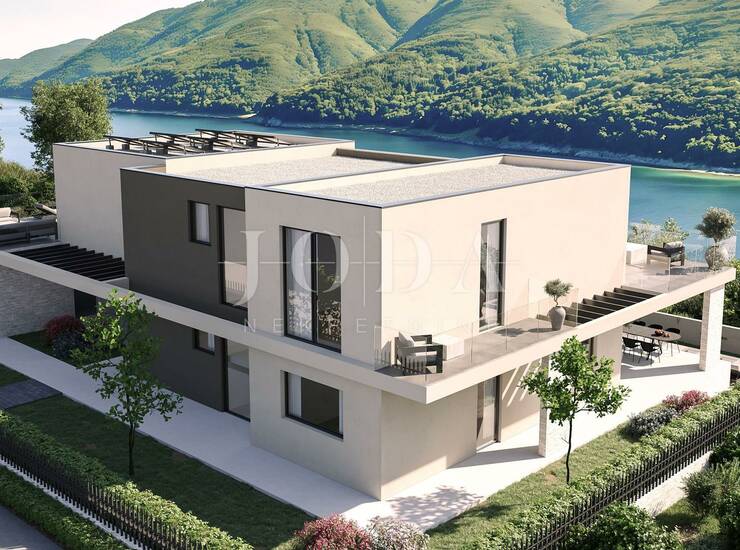 Labin, okolica, Villa u fazi roh-bau, na moru sa jedinstvenim pogledom