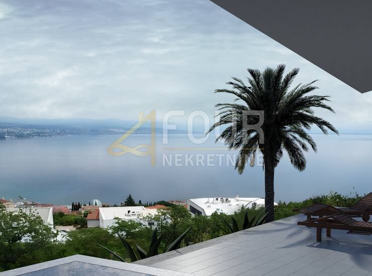 Opatija, građevinsko zemljište s projektom za luksuznu stambenu zgradu