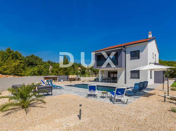 Otok Krk, Dobrinj, samostojeća kuća, 167 m2, novogradnja, bazen