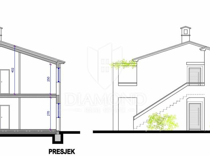 Građevinsko zemljište od 1.850 m² s projektom za obiteljsku kuću