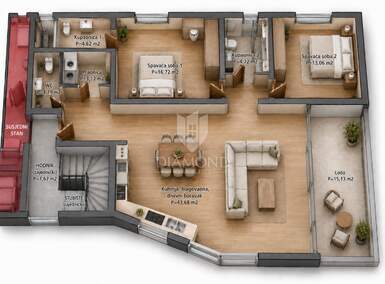 Trosoban stan, Rovinj, prodaja, 600500 €, 106 m2