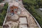 Labin, okolica, kuća u izgradnji s pogledom na more