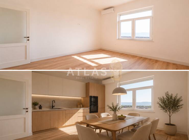 NOVI VINODOLSKI | TROSOBAN APARTMAN, 500 m OD MORA