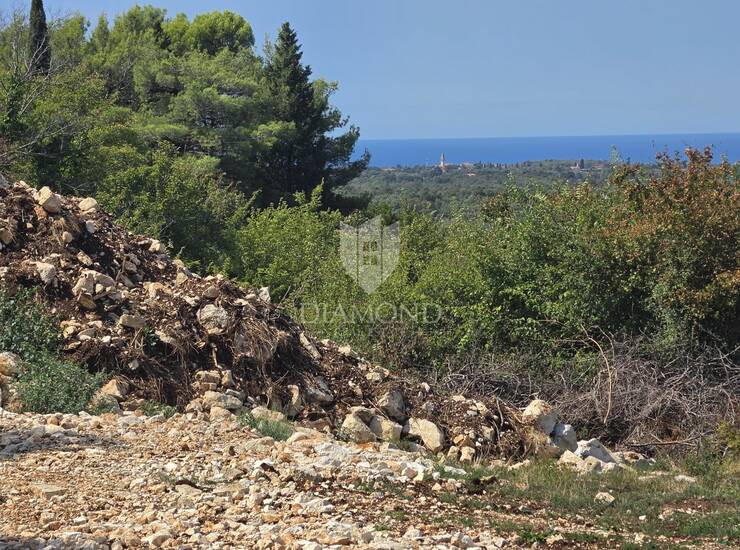 Istra, Poreč, okolica – atraktivno zemljište 1.041 m² s pogledom na more