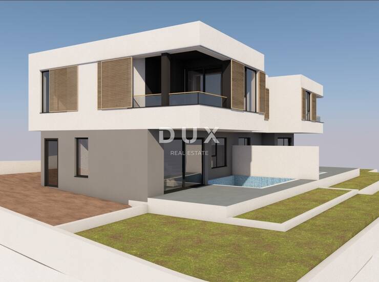 Vodice, dvojna kuća s bazenom i pogledom, 135,29 m² — fotografija 2