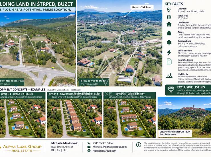 Rijetka velika razvojna prilika – građevinsko zemljište kod Buzeta, Istra — fotografija 3