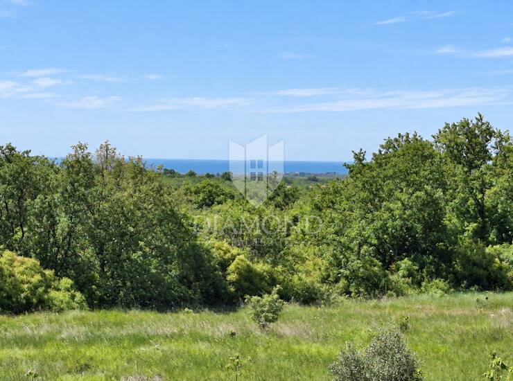 Buje, Kaštel, predivno zemljište sa pogledo na more! — fotografija 2