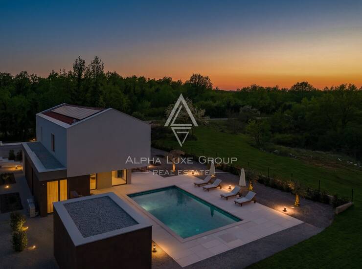 Istra, Labin : Moderna vila s privatnim bazenom — fotografija 5