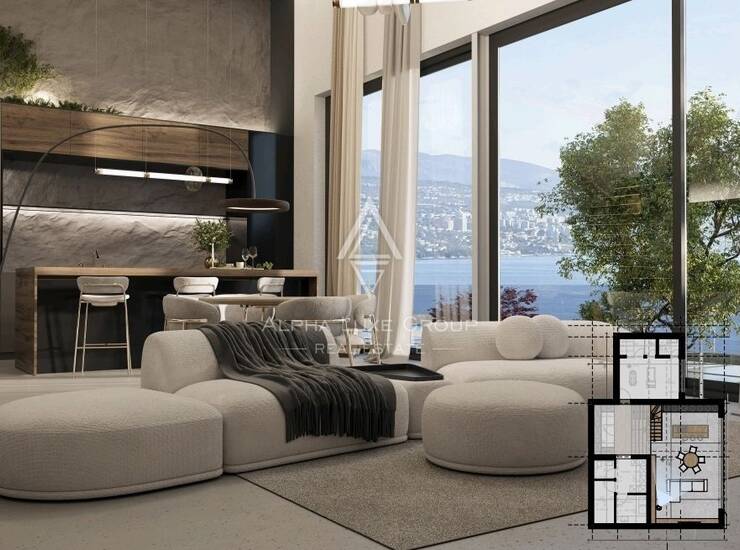 OPATIJA – Ekskluzivna moderna vila s grijanim bazenom i panoramskim pogledom 