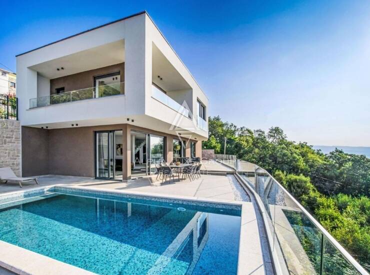 OPATIJA OKOLICA, MODERNA VILA 235m2 S BAZENOM I POGLEDOM — fotografija 2