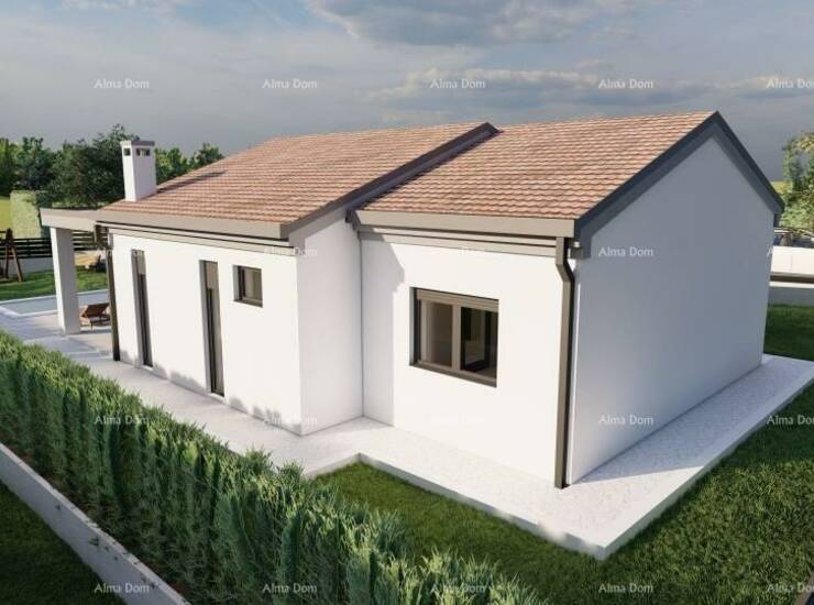 Na prodaju je kuća prizemnica s bazenom u tijeku izgradnje, smještena u m...