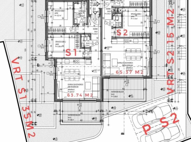 Trogir, Čiovo, 3-sobni stan u novogradnji s vrtom, 68,66 m² — fotografija 6