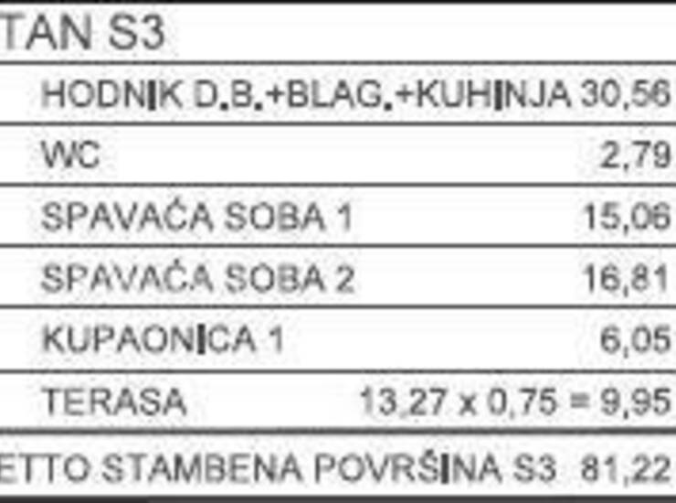 Prodaje se stan S-3 površine 81,22 m², smješten na prvom katu moderne st... — fotografija 4