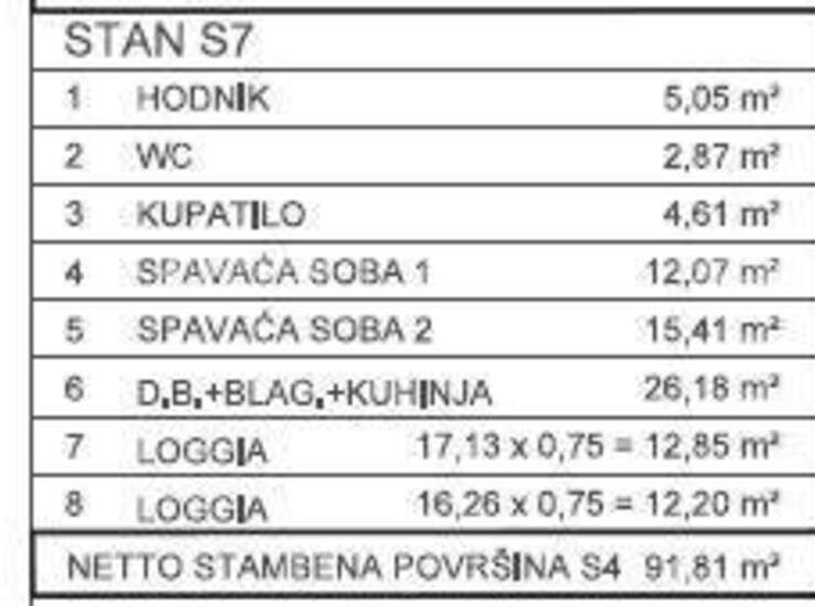 Prodaje se stan S-7 površine 91,81 m², smješten na drugom katu moderne s... — fotografija 5