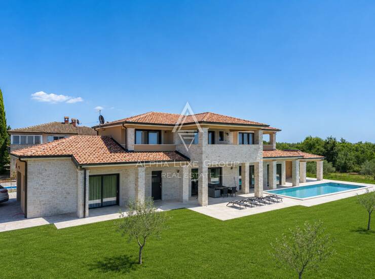 Istra, Poreč : Kamena vila s bazenom i pogledom na more — fotografija 2