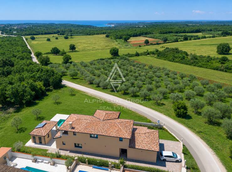 Istra, Poreč : Kamena vila s bazenom i pogledom na more — fotografija 4