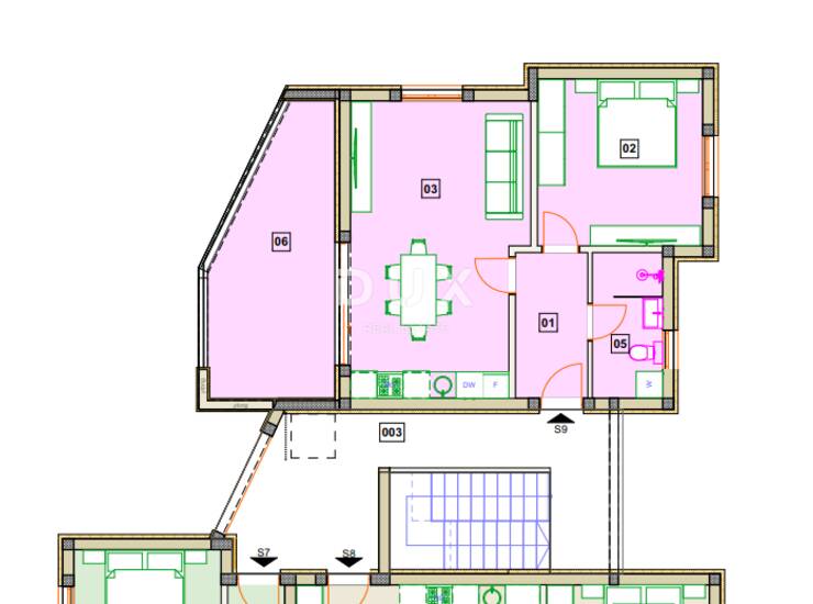 Dalmacija, Vodice, dvosobni stan, 61,62 m2, 2. kat — fotografija 2