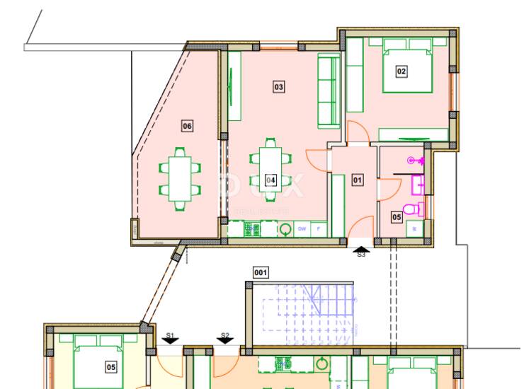 Dalmacija, Vodice, dvosobni stan, 67,26 m2, prizemlje — fotografija 2