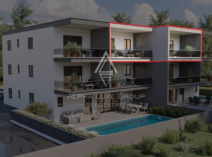 Istra, Novigrad: stan na drugom katu, novogradnja, pogled more