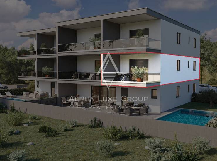 Istra, Novigrad: stan s pogledom na more i 2 spavaće sobe