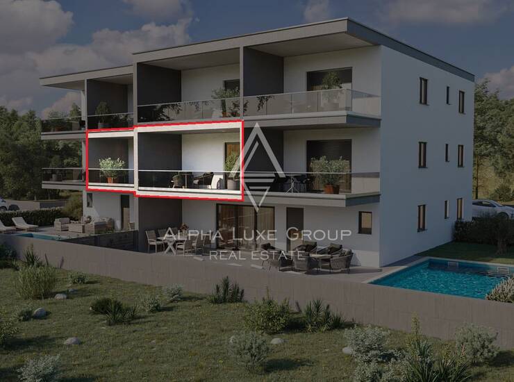 Istra, Novigrad: stan na prvom katu, novogradnja, pogled more