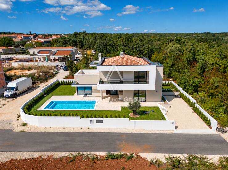 Istra, Marčana : Moderna vila s bazenom i pogledom — fotografija 2