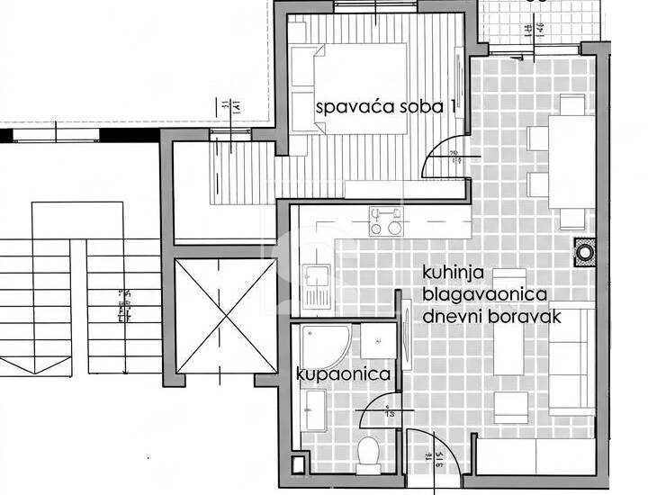 Novogradnja Pula, stan 44m2, 4.kat, lift — fotografija 2