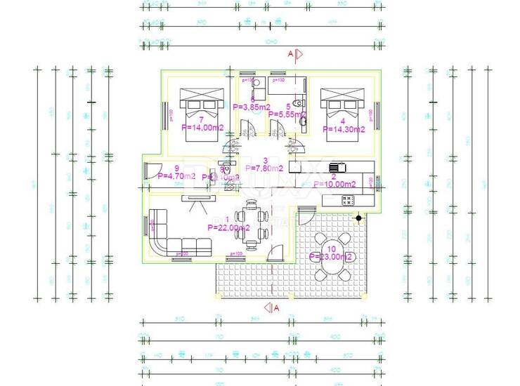 Pićan, građevinsko zemljište 534 m², projekt kuće, bazen — fotografija 6