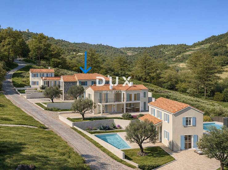 Pićan, zemljište, 530 m², dozvola, projekt kuće i bazen — fotografija 2
