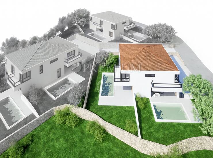 Malinska: moderna kuća s bazenom, 160 m od mora! — fotografija 6