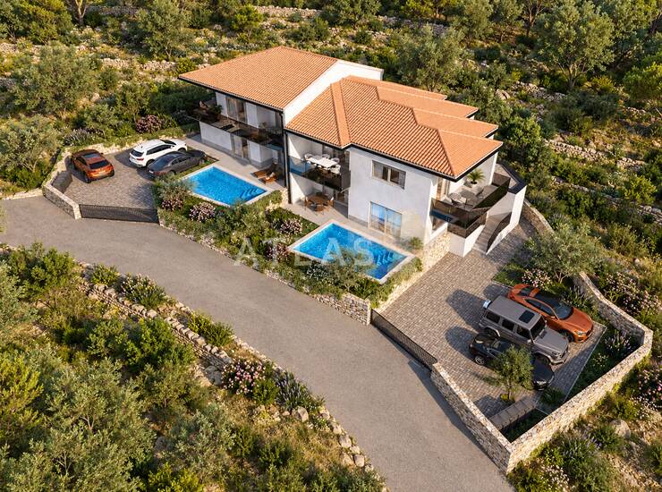 VRBNIK – MODERNA KUĆA S BAZENOM I PANORAMSKIM POGLEDOM NA MORE — fotografija 6
