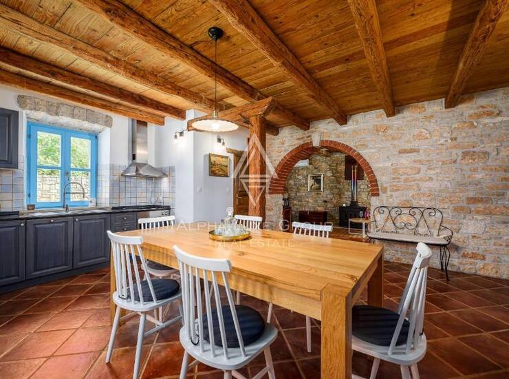 Istra, Poreč, tradicionalna kamena vila s bazenom i pogledom — fotografija 6