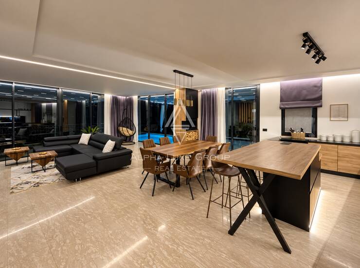 OPATIJA – LUKSUZNI STAN S PRIVATNIM BAZENOM, OKUĆNICOM I PANORAMSKIM POGLEDO — fotografija 6