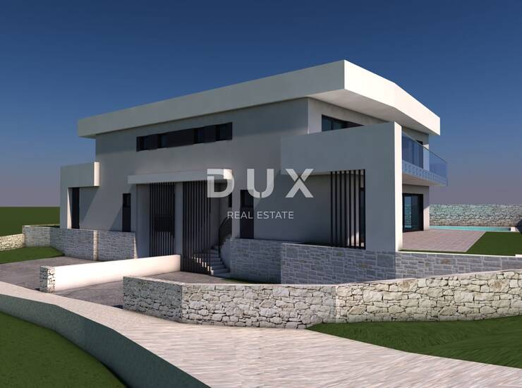 Istra, Kanfanar, dvojna vila, novogradnja, pogled more, 204,72m2 — fotografija 2