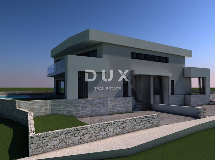 Istra, Kanfanar, dvojna vila, novogradnja, pogled more, 204,72m2 — fotografija 4