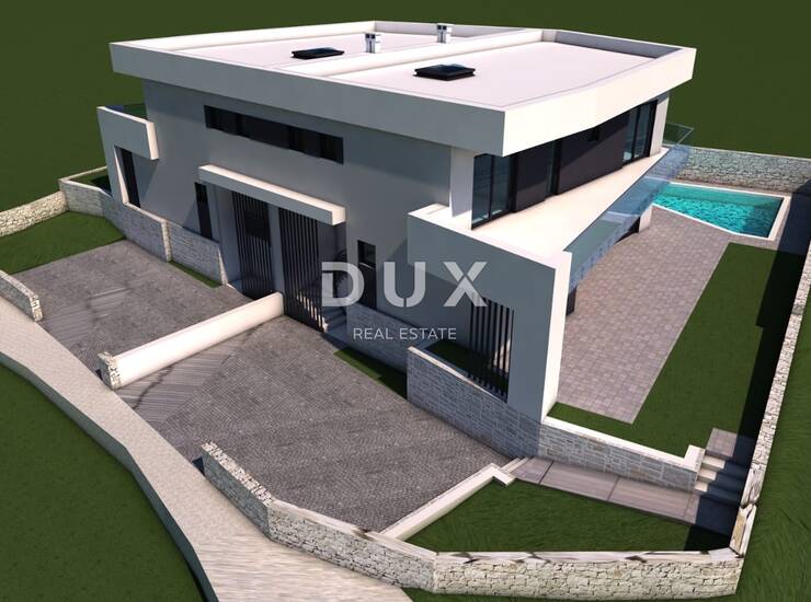 Istra, Kanfanar, dvojna vila, novogradnja, pogled more, 204,72m2 — fotografija 5