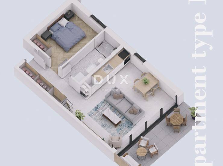 Istra, Rovinj, stan, 58,32 m2, prizemlje, vrt, novogradnja — fotografija 2