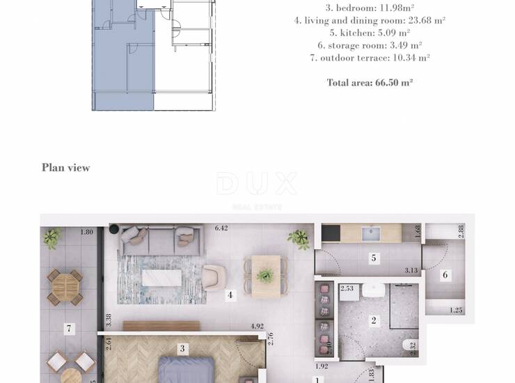 Istra, Rovinj, stan, 66,50 m2, prizemlje, vrt, novogradnja — fotografija 2